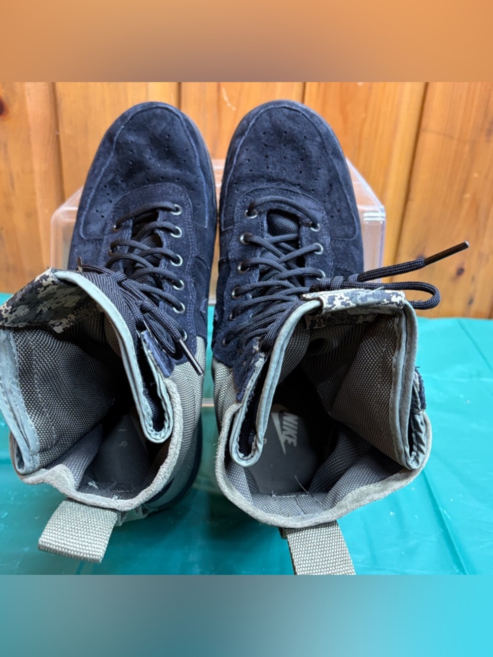 Nike SF Air Force 1 High Black Medium Olive 864024-004 Men's Sz 12 Special Field - Picture 9 of 10